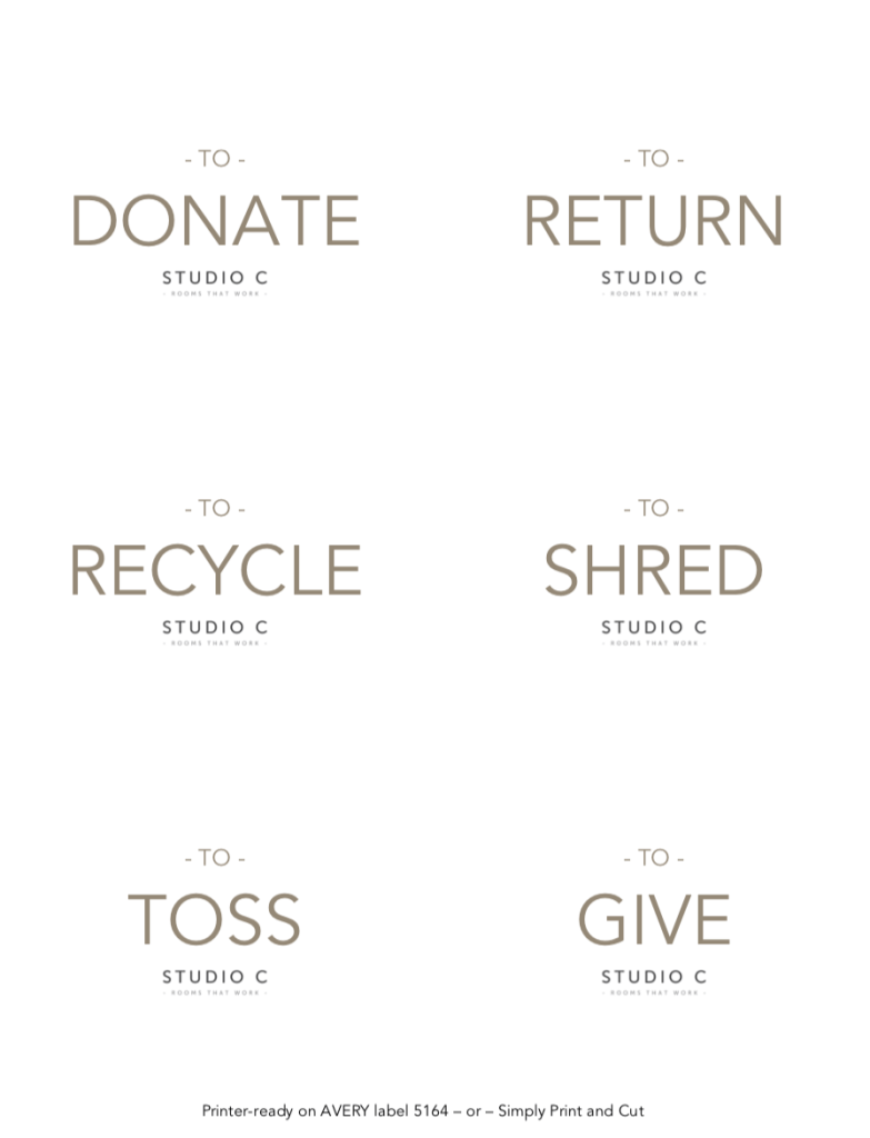 Decluttering Ypur Home Label IMAGE